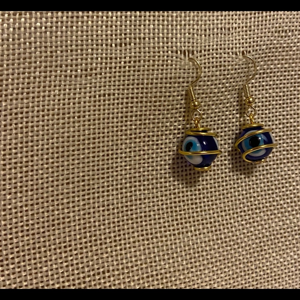 Turkish evil eye earrings